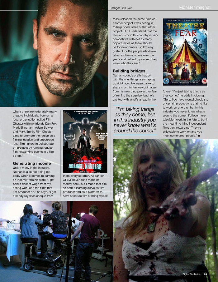 actor "Nathan Head" - Digital Filmmaker Magazine issue 55 (April 2018)