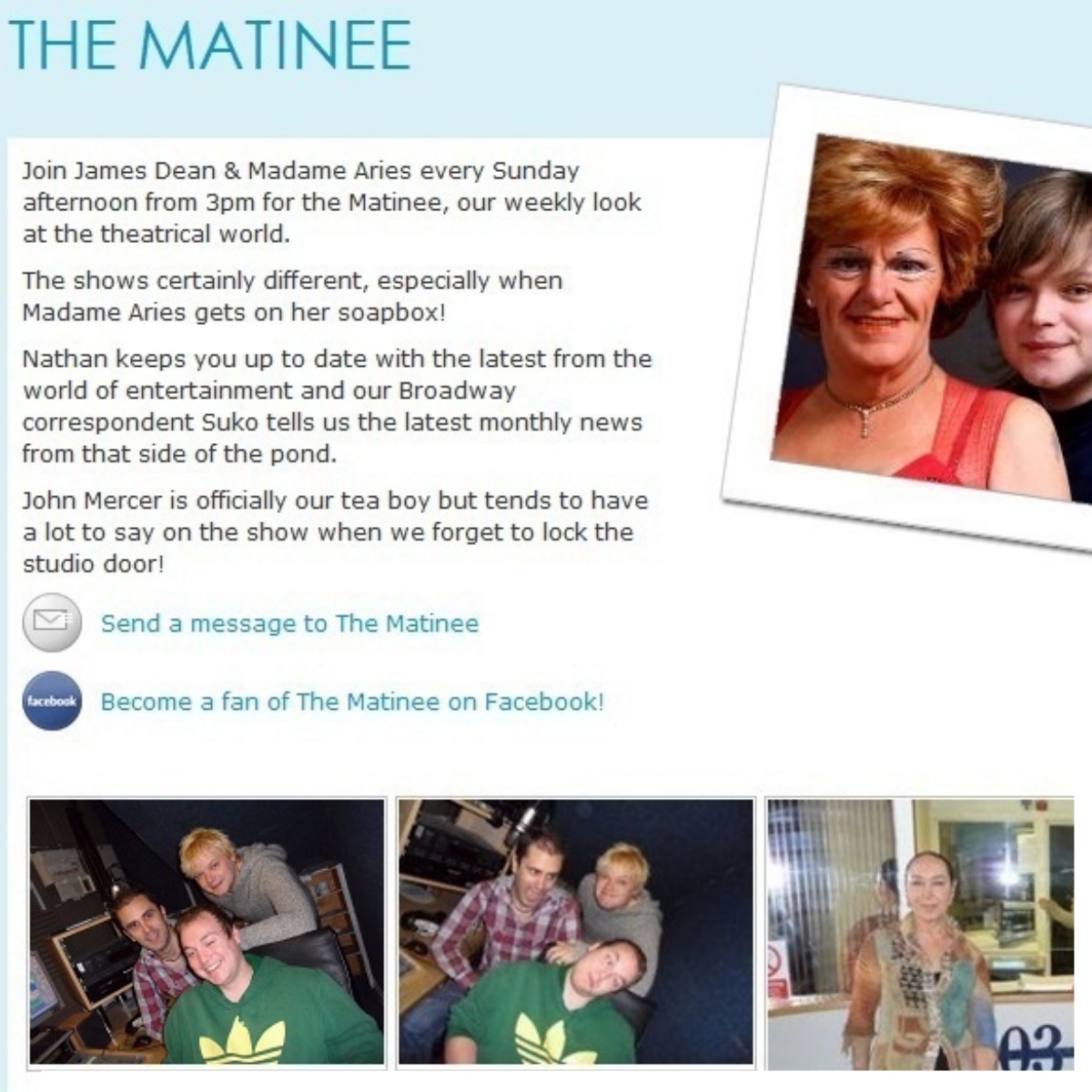 The Matinée Show at Tameside Radio 2011