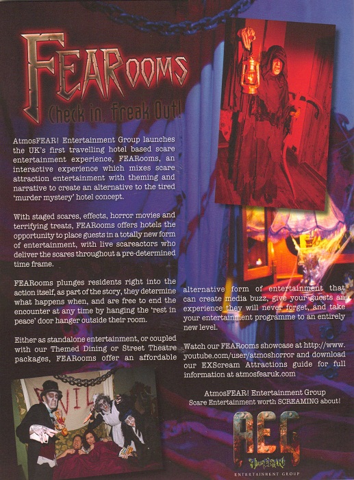 Scare World Magazine issue 3 backpage